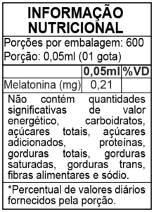 Doctor's Melatonin Tabela Nutricional